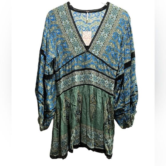 FREE PEOPLE Luna Scarf Print Tunic Size Small - Picture 2 of 8